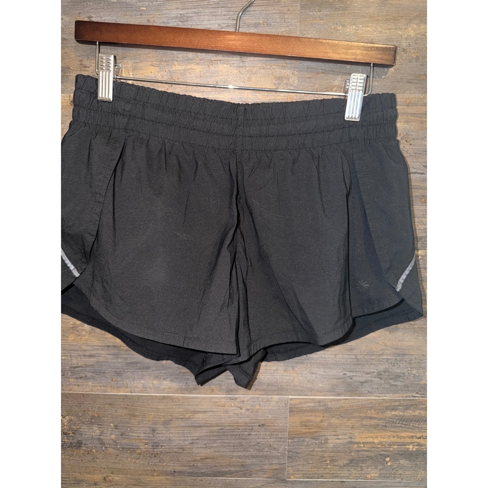 Athleta Black Running Shorts Elastic Waist Reflective 210261-00 Women SP18 Small